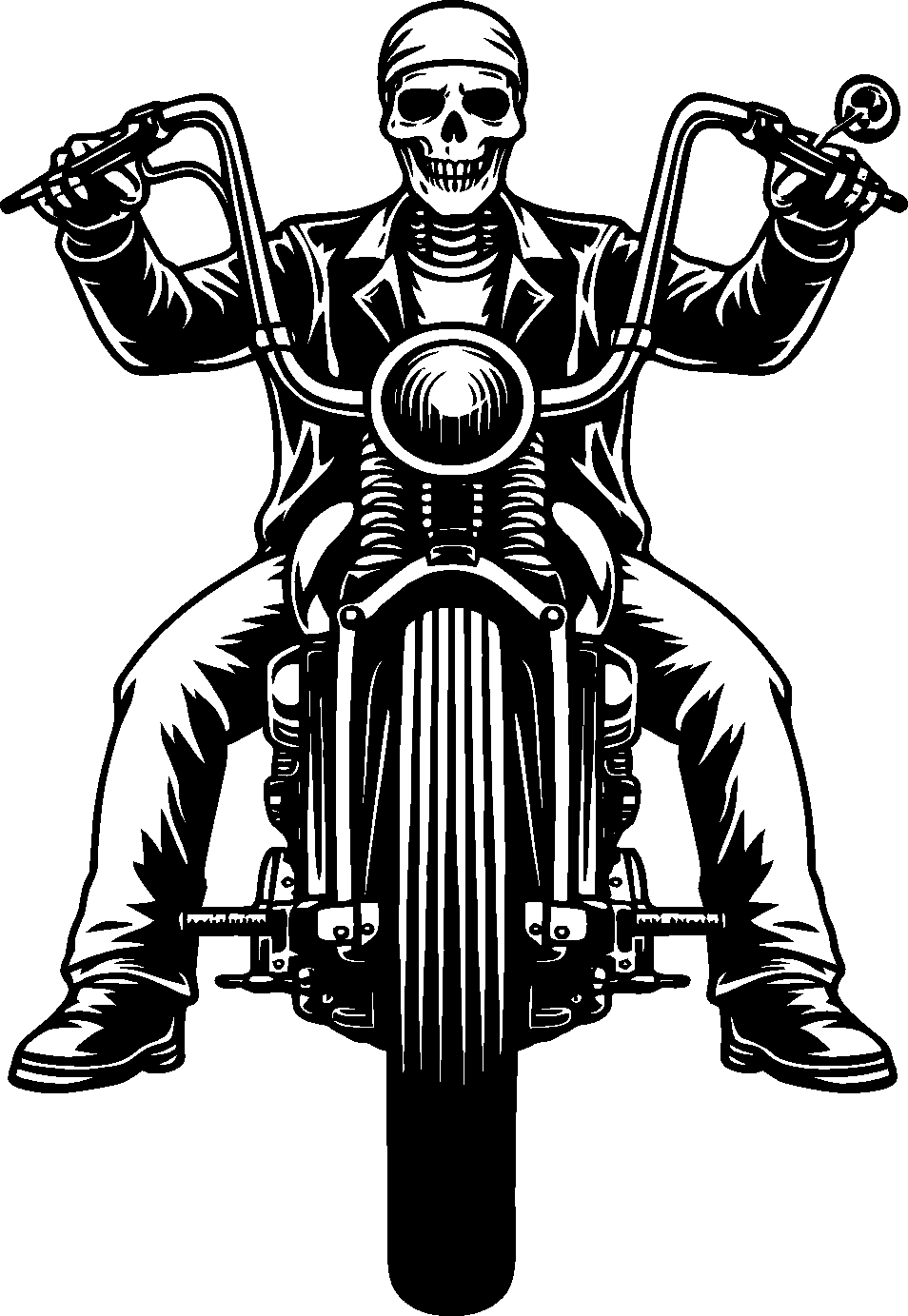 0008- Biker Skeleton