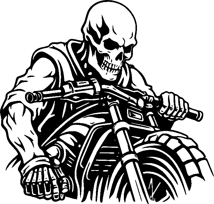 0009- Muscle Bike Skeleton