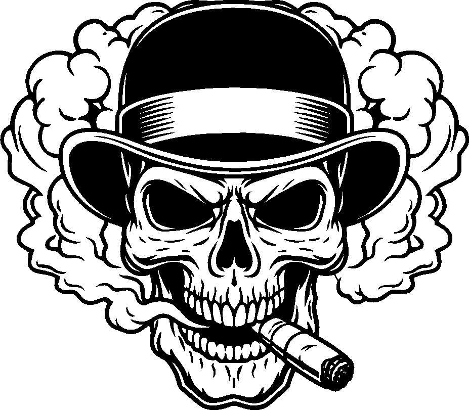 0012- 1900's Cigar Skull